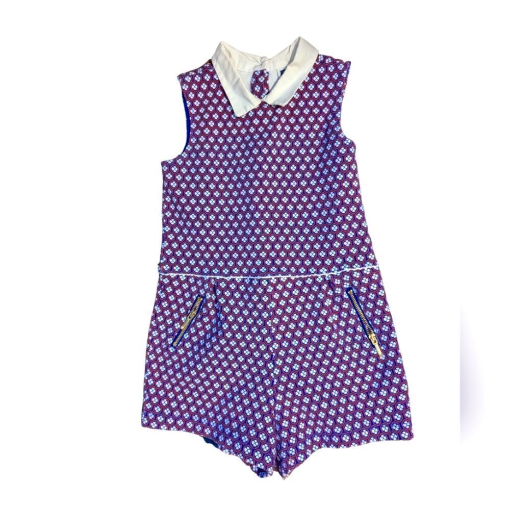Jani and Jack Geo floral girls short romper size 6
